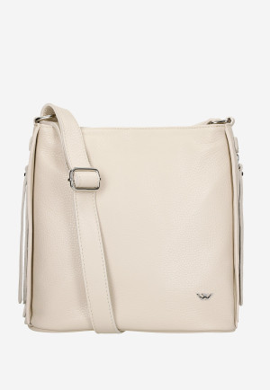 Wojas Beżowa Skórzana Torebka Damska Crossbody