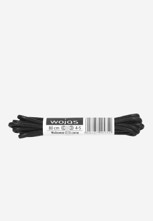Wojas Sznurowadła Woskowane Czarne 80Cm 99503-01