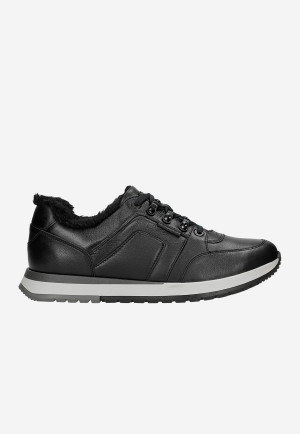 Wojas Ocieplane Sneakersy Męskie Ze Skóry Licowej