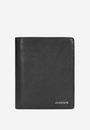 Wojas Czarny Skórzany Portfel Męski
