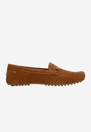 Wojas Brązowe Mokasyny Damskie Typu Car Shoes