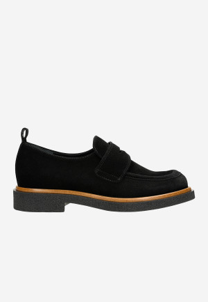 Wojas Czarne Mokasyny Damskie Penny Loafers W Stylu Casual