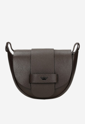 Wojas Skórzana Ciemnobrązowa Torebka Saddle Bag