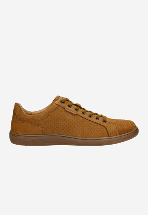 Wojas Jasnobrązowe Perforowane Sneakersy Męskie Z Nubuku