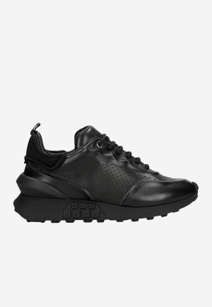Wojas Czarne Skórzane Sneakersy Damskie