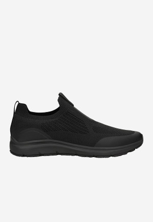 Relaks Czarne Wsuwane Sneakersy Siateczkowe