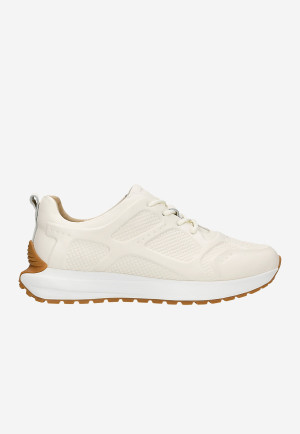 Wojas Beżowe Sneakersy Damskie Z Ozdobnymi Tłoczeniami
