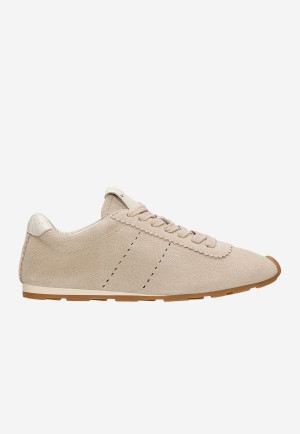 Wojas Beżowe Sneakersy Na Cienkiej Podeszwie