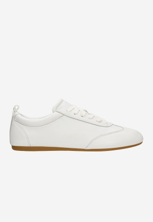 Wojas Białe Sneakersy Damskie Ze Skóry Licowej