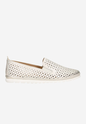 Wojas Złote Loafersy Damskie Z Linii Comfort