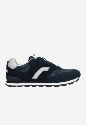 Granatowe Sneakersy Relaks Z Popielatymi Wstawkami