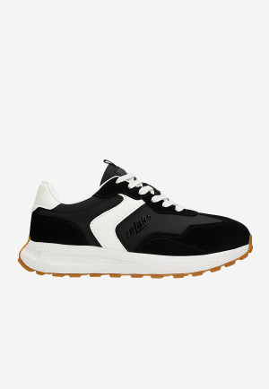 Czarno-Białe Sneakersy Relaks