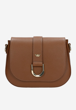 Wojas Mała Skórzana Torebka Saddle Bag