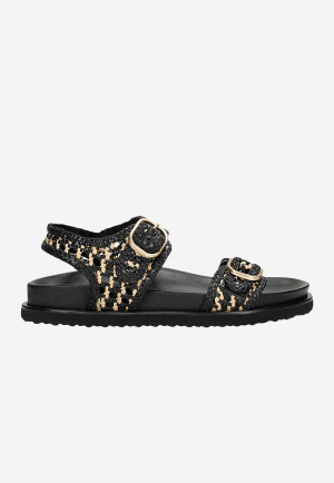 Wojas Sandały Z Plecionki W Stylu Boho Z Metalowymi Klamrami