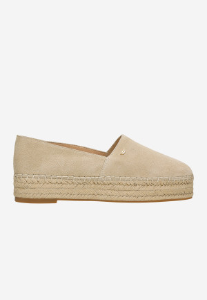 Wojas Beżowe Espadryle Damskie Na Platformie