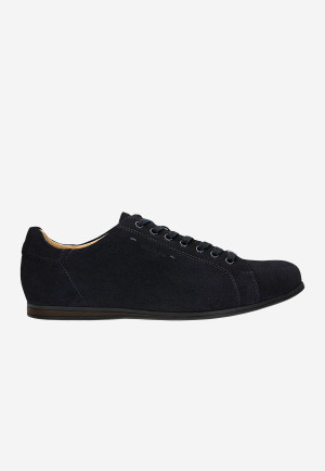 Wojas Granatowe Sneakersy Męskie Z Dwoiny Welurowej