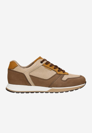 Wojas Brązowo-Beżowe Sneakersy Męskie