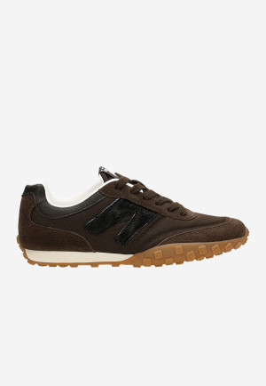 Wojas Sneakersy Damskie W Czekoladowym Odcieniu