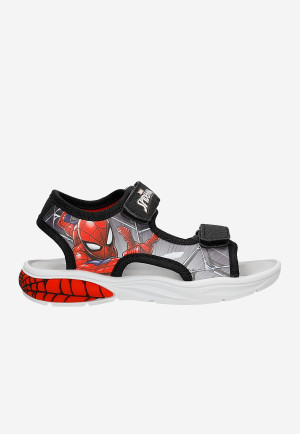 Czarno-Czerwone Świecące Sandały Chłopięce Spider-Man Bartek 89007-11