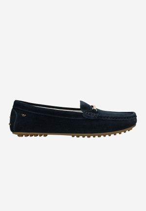 Wojas Granatowe Mokasyny Damskie Typu Driving Shoes
