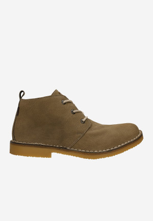 Wojas Ciemnobeżowe Buty Chukka Męskie