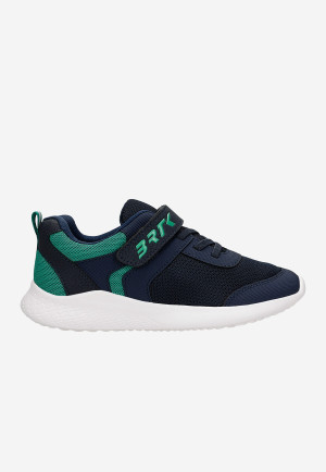 Granatowe Sneakersy Dziecięce Z Zielonymi Wstawkami Bartek 87003-17