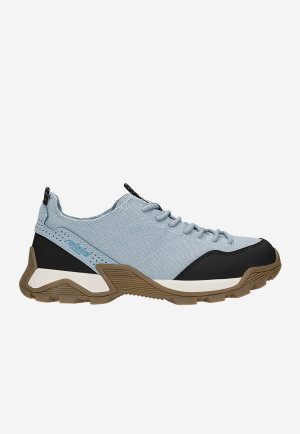 Niebieskie Sneakersy Relaks Z Czarnymi Wstawkami