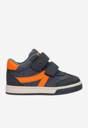 Granatowo-Pomarańczowe Trampki Dziecięce Bartek 88013-15