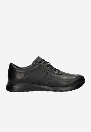 Wojas Czarne Skórzane Sneakersy Męskie