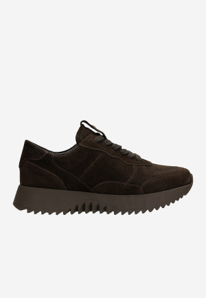 Wojas Czekoladowe Sneakersy Damskie Na Masywnej Podeszwie