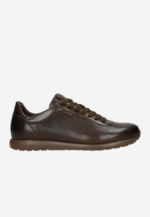 Wojas Brązowe Sneakersy Damskie Ze Skóry Licowej