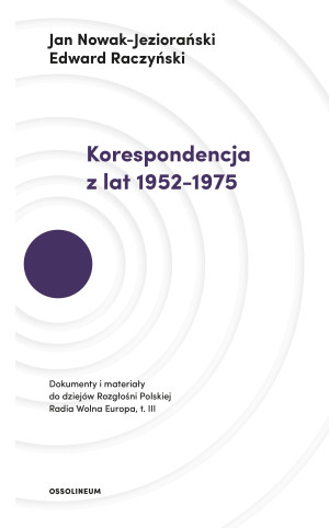 Korespondencja z lat 1952-1975 Dokumenty i materiały do dziejów Rozgłośni Polskiej Radia Wolna Europa. Tom III