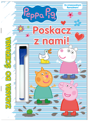 Poskacz z nami. Świnka Peppa. Zadania do ścierania