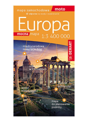 Europa mapa samochodowa 1:3 400 000