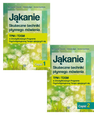 Pakiet Jąkanie skuteczne techniki płynnego mówienia tpm i tdsm w zmodyfikowanym programie psychofizjologicznej terapii jąkających się (cz. 1 i 2 komplet)