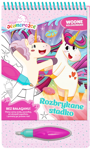 Rozbrykane stadko. Moje Jednorożce. Wodne kolorowanie