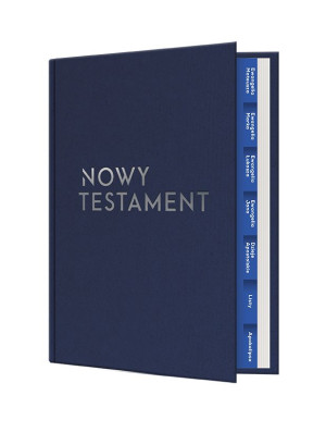 Nowy Testament z paginatorami (160 x 220) tłoczenie srebrne