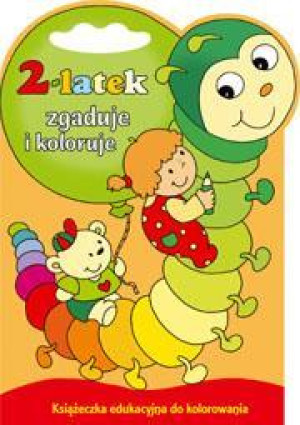 2-latek zgaduje i koloruje Książeczka edukacyjna do kolorowania