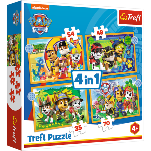 Puzzle 4w1 Wakacyjny Psi Patrol