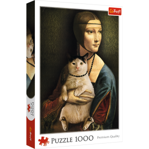 Puzzle 1000 Dama z kotem / Bridgeman_L