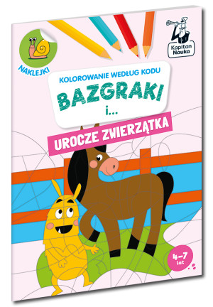 Bazgraki i urocze zwierzątka. Kolorowanie według kodu. Kapitan Nauka. Bazgraki