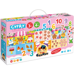 CzuCzu Puzzle Cyfry Króliczki 3+4+