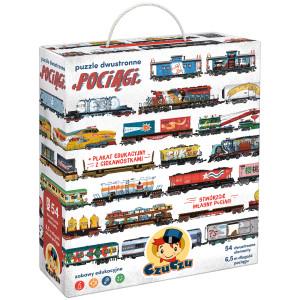 CzuCzu Puzzle dwustronne Pociągi 5+