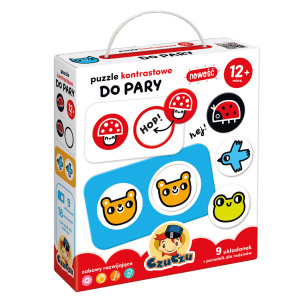 CzuCzu Puzzle kontrastowe Do pary 12m+