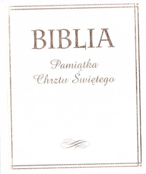 Biblia Pamiątka Chrztu Świętego (złocona)