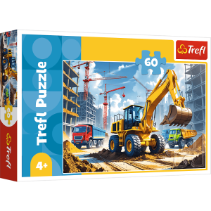 Puzzle 60 Traktor koparko ładowarka 17406