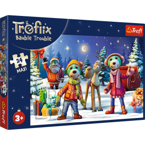 Puzzle 24 Maxi Trefliki lepią bałwana 14375