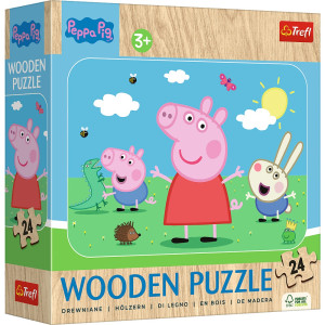 Puzzle 24 Drewniane Poznaj uroczą Peppę 20262