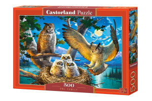 Puzzle 500 Hobby sowia rodzina B-53322