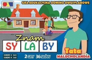 Gra domino Znam sylaby Cz.3 i 4 - zestaw Tata